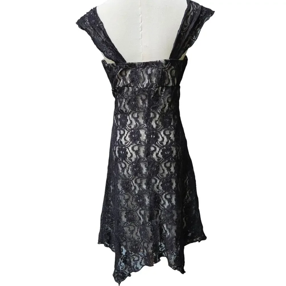 My Michelle Black Lace High-Low Dress - Picture 6 of 11